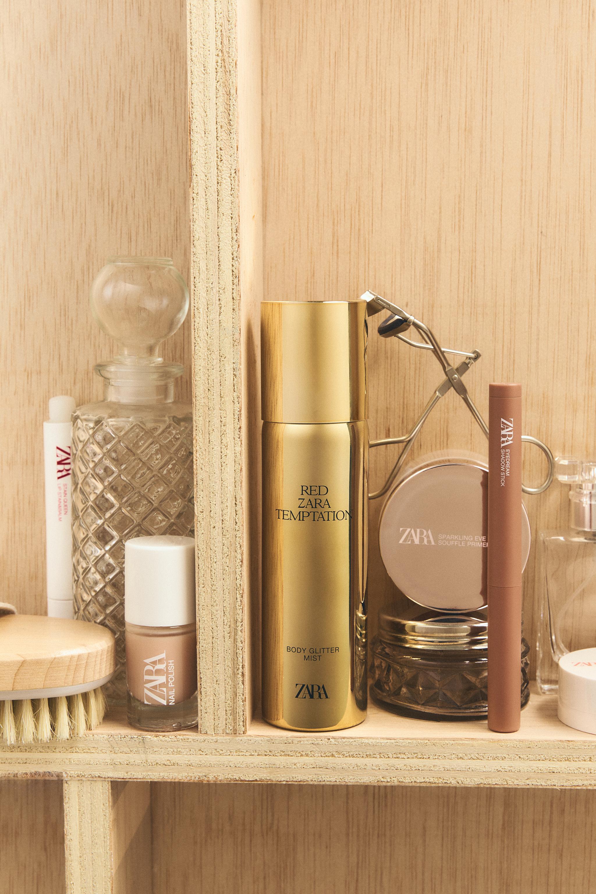 RED ZARA TEMPTATION BODY GLITTER SPRAY 100ML (3.4 FL.OZ).